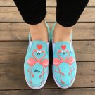 Wen Original Design Flamingo Hand Painted Slip on Shoes Men Women's Canvas Sneakers