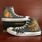 Custom Design Hand Painted Shoes Men Women's Converse All Star Steampunk Canvas Sneakers
