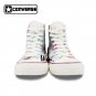 Original Design Pink Flamingo Palm Tree Flowers High Top Converse Hand Painted Canvas Shoes