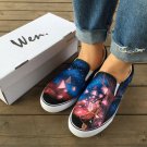Wen Hand Painted Shoes Mens Womens Canvas Sneakers Design Girl Diamond Pattern
