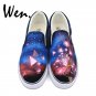 Wen Hand Painted Shoes Mens Womens Canvas Sneakers Design Girl Diamond Pattern