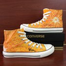 Unisex Converse Shoes Original Design Fruit Tangerine Flesh Hand Painted Canvas Sneakers