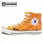 Unisex Converse Shoes Original Design Fruit Tangerine Flesh Hand Painted Canvas Sneakers
