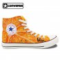 Unisex Converse Shoes Original Design Fruit Tangerine Flesh Hand Painted Canvas Sneakers