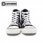 Original Design Hand Painted Canvas Sneakers Fire Balloons Clouds Black High Top Converse Shoes