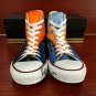 Original Design Dolphins Ocean Sunset Hand Painted Shoes Unisex High Top Converse