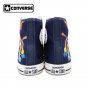 Hand Painted Shoes Anime Converse Design Pokemon Infernape Blue Canvas Sneakers