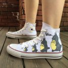 Anime Converse Sneakers Design My Neighbor Totoro Hand Painted Canvas Shoes for Man Woman