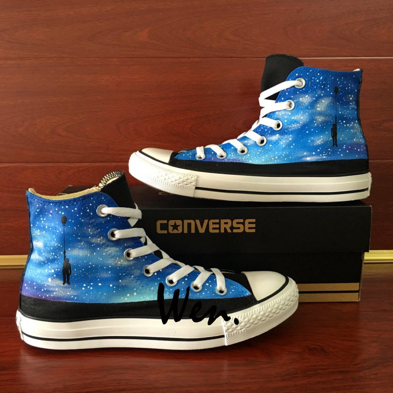 Original Galaxy Balloon Women Sneakers Canvas Shoes Hand Painted Converse All Star Men Chucks