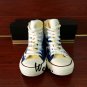 Converse All Star Shoes Men Hand Painted Shoes Canvas Sneakers Design Ukiyoe Wave