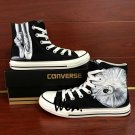 Hand Painted Shoes Ballet Dancer Sneakers Canvas Converse All Star Black Classic Fashion Shoes
