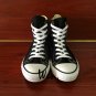 Microphone Earphone Black Shoes Pure Hand Painted Sneakers Unisex Converse All Star