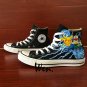 Anime Converse Hand Painted Shoes Pokemon Ash Pikachu Sneakers for Men Women High Top All Star