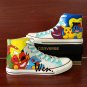 Hand Painted Anime Shoes Pokemon Pikachu Canvas Sneakers High Top Converse Chuck Taylor