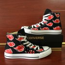 Anime Converse All Star Shoes Naruto Akatsuki Hand Painted Canvas Sneakers