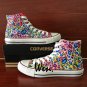 Original Design Leopard Prints Converse Shoes Hand Painted Canvas Sneakers All Star