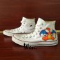 White Converse Hand Painted Canvas Shoes Anime Pokemon Charizard Unisex Sneakers