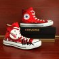 Hand Painted Shoes Gifts Merry Christmas Design Converse All Star Canvas Sneakers