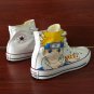Men Women Converse Hand Painted Anime Shoes Uzumaki Naruto Canvas Sneakers