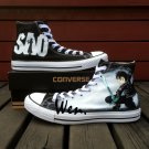 Men Women Hand Painted Shoes Anime Sword Art Online Converse All Star Canvas Sneakers