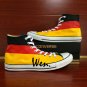 Original Design Converse Hand Painted Shoes Germany Flag Canvas Sneakers All Star