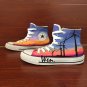 Original Design Hand Painted Converse Shoes Wind Power Generation Canvas Sneakers