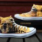 Design Hand Painted Animal Shoes Original Converse Brown Bear Canvas Sneakers All Star
