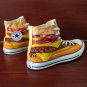 Original Design Hamburger Hand Painted Canvas Shoes Unisex Converse High Top Sneakers