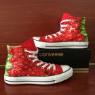 Strawberry Hand Painted Shoes Original Design Fruit Painting Converse Chuck Canvas Sneakers
