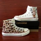 Men Women's Original Converse Shoes Design Giraffe Hand Painted Canvas Sneakers