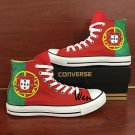 Converse Chuck Sneakers Portugal Flag Hand Painted Shoes Unisex All Star