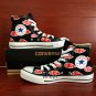 Naruto Akatsuki Converse Chuck Taylor Shoes Black Hand Painted Canvas Sneakers Unique Presents