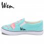 Wen Original Design Flamingo Hand Painted Slip on Shoes Men Women's Canvas Sneakers