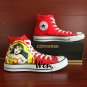 Classic Red High Top Converse Shoes Design Wonder Woman Hand Painted Canvas Sneakers