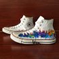Hand Painted Shoes Design Chicago City Skyline Men Women Converse Chuck Taylor Canvas Sneakers