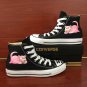 Converse Black Pokemon Slowpoke Hand Painted Shoes Anime Cosplay Canvas Sneakers Chuck Taylor