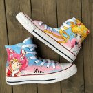 Sailor Moon Shoes Design Anime Converse All Star Hand Painted Canvas Sneakers
