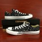 Original Design Hand Painted Canvas Shoes Music Notes Black Low Top Converse All Star