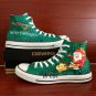 Christmas Theme Shoes Converse Santa Claus Hand Painted Canvas Sneakers Unique Gifts Men Women