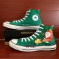 Christmas Theme Shoes Converse Santa Claus Hand Painted Canvas Sneakers Unique Gifts Men Women