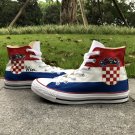 Design Croatia Flag Painted Converse Shoes Men Women Canvas Sneakers All Stars