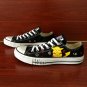 Anime Pokemon Pikachu Design Low Top Converse Shoes Hand Painted Canvas Sneakers