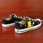 Anime Pokemon Pikachu Design Low Top Converse Shoes Hand Painted Canvas Sneakers
