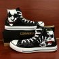 Black High Top Converse Sneakers Joker Hand Painted Shoes Unique Canvas Casual Shoes Gifts
