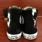 Black High Top Converse Sneakers Joker Hand Painted Shoes Unique Canvas Casual Shoes Gifts