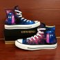 Custom Converse Shoes Tardis Doctor Who Purple Galaxy Hand Painted Canvas Sneakers Gifts