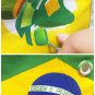 Brazil Flag Hand Painted Shoes Design Bird Green-Winged Macaw Converse All Star Sneakers