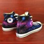 Original Design Converse Shoes Galaxy Space Stars Unisex Hand Painted Canvas Sneakers
