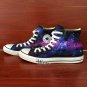 Original Design Converse Shoes Galaxy Space Stars Unisex Hand Painted Canvas Sneakers