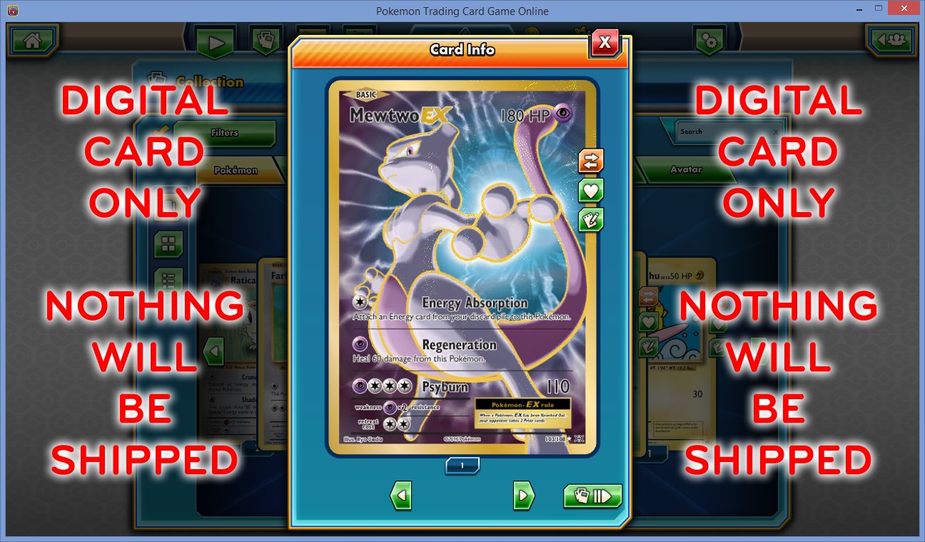 MEWTWO EX 103/108 Full Art Ultra Rare Holo NEW Pokemon XY Evolutions Set TCGO TCG Online
